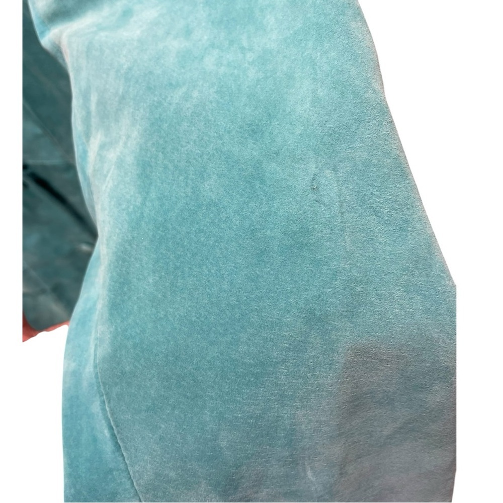** Danier Genuine Suede Aqua Blue Longline Blazer Jacket Size M - Picture 8 of 9